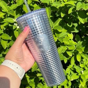 Starbucks Venti Silver Grid Disco Tumbler